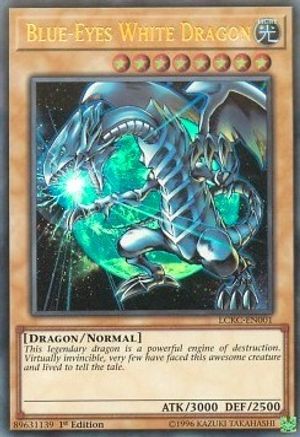 Blue-Eyes White Dragon (Version 3) (LCKC-EN001) - Legendary Collection Kaiba 1st Edition Legendary Collection Kaiba Yugioh Single  Squirtle Squad Card Shop.