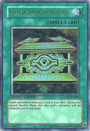 Gold Sarcophagus (PT03-EN001) - Pharaoh Tour Promos Limited Pharaoh Tour Promos Yugioh Single  Squirtle Squad Card Shop.