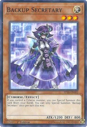 Backup Secretary (SP18-EN002) - Star Pack VRAINS 1st Edition Star Pack VRAINS Yugioh Single  Squirtle Squad Card Shop.