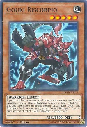 Gouki Riscorpio (SP18-EN017) - Star Pack VRAINS 1st Edition Star Pack VRAINS Yugioh Single  Squirtle Squad Card Shop.