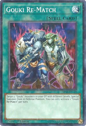 Gouki Re-Match (Starfoil) (SP18-EN039) - Star Pack VRAINS 1st Edition Star Pack VRAINS Yugioh Single  Squirtle Squad Card Shop.