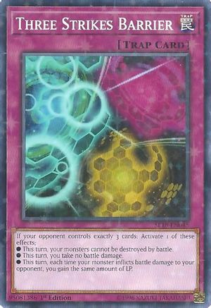 Three Strikes Barrier (Starfoil) (SP18-EN045) - Star Pack VRAINS 1st Edition Star Pack VRAINS Yugioh Single  Squirtle Squad Card Shop.
