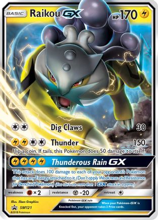 Raikou GX SM121  - Holofoil SM Promos - Promo SM Promos Pokemon Single  Squirtle Squad Card Shop.