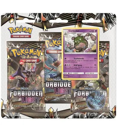 Forbidden Light 3 Pack Blister [Garbodor] SM - Forbidden Light Pokemon Sealed  Squirtle Squad Card Shop.