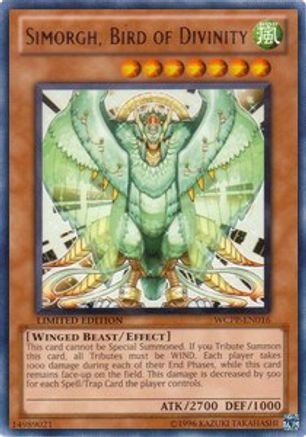 Simorgh, Bird of Divinity (WCPP-EN016) - World Championship 2010 Card Pack Limited World Championship 2010 Card Pack Yugioh Single  Squirtle Squad Card Shop.