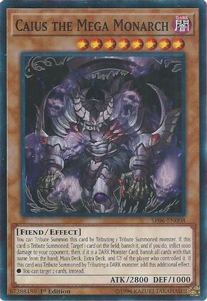 Caius the Mega Monarch (SR06-EN008) - Structure Deck: Lair of Darkness 1st Edition Structure Deck: Lair of Darkness Yugioh Single  Squirtle Squad Card Shop.