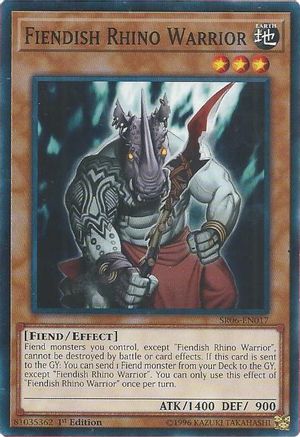 Fiendish Rhino Warrior (SR06-EN017) - Structure Deck: Lair of Darkness 1st Edition Structure Deck: Lair of Darkness Yugioh Single  Squirtle Squad Card Shop.