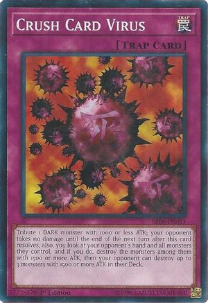 Crush Card Virus (SR06-EN031) - Structure Deck: Lair of Darkness 1st Edition Structure Deck: Lair of Darkness Yugioh Single  Squirtle Squad Card Shop.