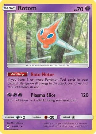 Rotom  - Reverse Holofoil SM  Forbidden Light - Rare