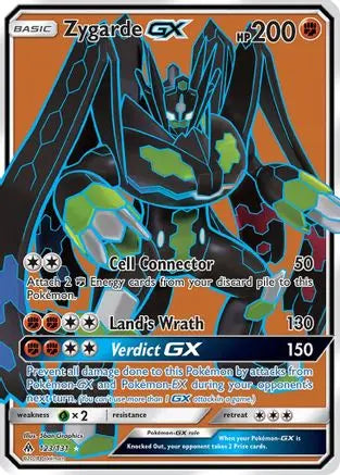 Zygarde GX (Full Art)  - Holofoil SM  Forbidden Light - Ultra Rare SM - Forbidden Light Pokemon Single  Squirtle Squad Card Shop.