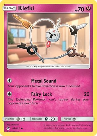 Klefki 089  - Reverse Holofoil SM  Forbidden Light - Uncommon SM - Forbidden Light Pokemon Single  Squirtle Squad Card Shop.