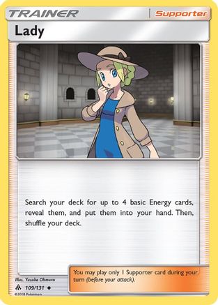 Lady 109  - Reverse Holofoil SM  Forbidden Light - Uncommon SM - Forbidden Light Pokemon Single  Squirtle Squad Card Shop.
