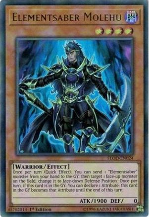 Elementsaber Molehu (FLOD-EN024) - Flames of Destruction Unlimited Flames of Destruction Yugioh Single  Squirtle Squad Card Shop.