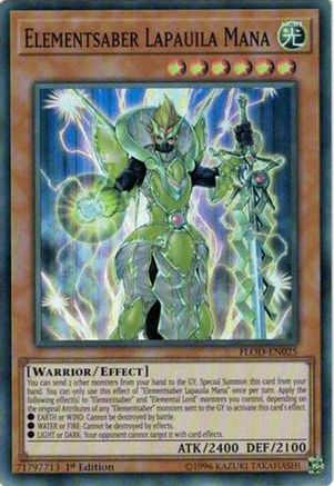 Elementsaber Lapauila Mana (FLOD-EN025) - Flames of Destruction Unlimited Flames of Destruction Yugioh Single  Squirtle Squad Card Shop.