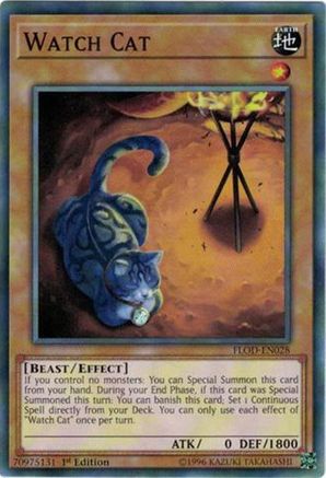 Watch Cat (FLOD-EN028) - Flames of Destruction Unlimited Flames of Destruction Yugioh Single  Squirtle Squad Card Shop.