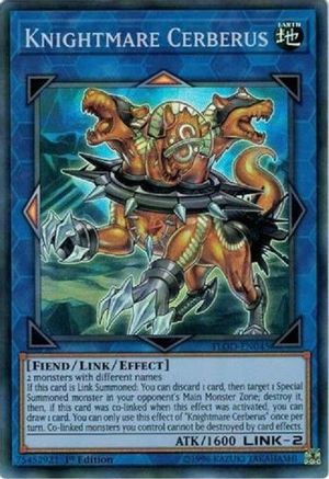 Knightmare Cerberus (FLOD-EN045) - Flames of Destruction Unlimited Flames of Destruction Yugioh Single  Squirtle Squad Card Shop.
