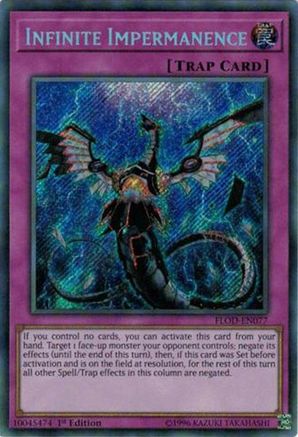 Infinite Impermanence (FLOD-EN077) - Flames of Destruction 1st Edition Flames of Destruction Yugioh Single  Squirtle Squad Card Shop.