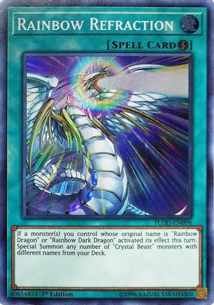 Rainbow Refraction (FLOD-EN098) - Flames of Destruction 1st Edition Flames of Destruction Yugioh Single  Squirtle Squad Card Shop.