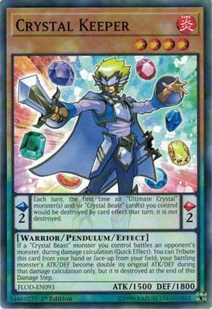 Crystal Keeper (FLOD-EN093) - Flames of Destruction 1st Edition Flames of Destruction Yugioh Single  Squirtle Squad Card Shop.