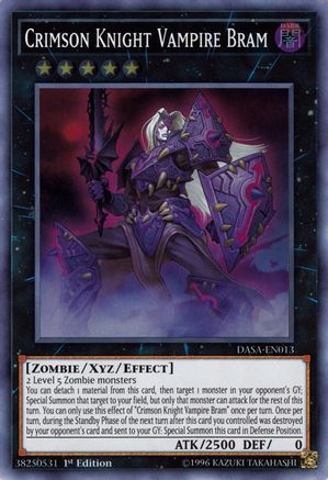 Crimson Knight Vampire Bram (DASA-EN013) - Dark Saviors 1st Edition Dark Saviors Yugioh Single  Squirtle Squad Card Shop.