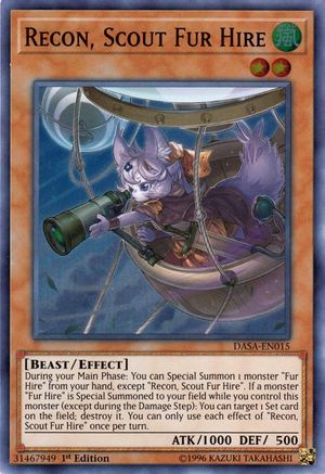 Recon, Scout Fur Hire (DASA-EN015) - Dark Saviors 1st Edition Dark Saviors Yugioh Single  Squirtle Squad Card Shop.