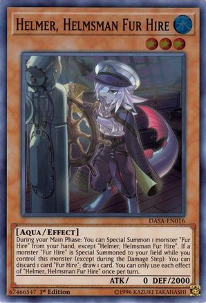 Helmer, Helmsman Fur Hire (DASA-EN016) - Dark Saviors Unlimited Dark Saviors Yugioh Single  Squirtle Squad Card Shop.