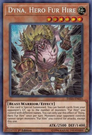 Dyna, Hero Fur Hire (DASA-EN021) - Dark Saviors 1st Edition Dark Saviors Yugioh Single  Squirtle Squad Card Shop.