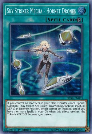 Sky Striker Mecha - Hornet Drones (DASA-EN033) - Dark Saviors Unlimited Dark Saviors Yugioh Single  Squirtle Squad Card Shop.