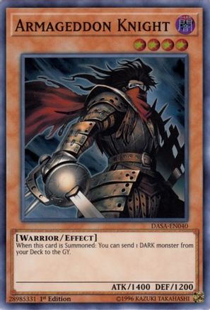 Armageddon Knight (DASA-EN040) - Dark Saviors Unlimited Dark Saviors Yugioh Single  Squirtle Squad Card Shop.