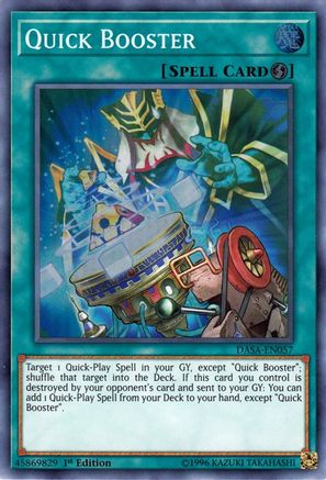 Quick Booster (DASA-EN057) - Dark Saviors Unlimited Dark Saviors Yugioh Single  Squirtle Squad Card Shop.