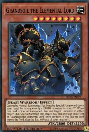 Grandsoil the Elemental Lord (FLOD-ENSE1) - Flames of Destruction Limited Flames of Destruction Yugioh Single  Squirtle Squad Card Shop.