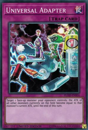 Universal Adapter (FLOD-ENSE4) - Flames of Destruction Limited Flames of Destruction Yugioh Single  Squirtle Squad Card Shop.