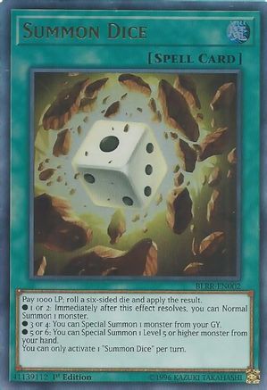 Summon Dice (BLRR-EN002) - Battles of Legend: Relentless Revenge 1st Edition Battles of Legend: Relentless Revenge Yugioh Single  Squirtle Squad Card Shop.