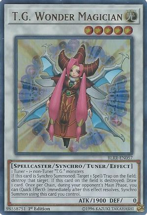 T.G. Wonder Magician (BLRR-EN057) - Battles of Legend: Relentless Revenge 1st Edition Battles of Legend: Relentless Revenge Yugioh Single  Squirtle Squad Card Shop.