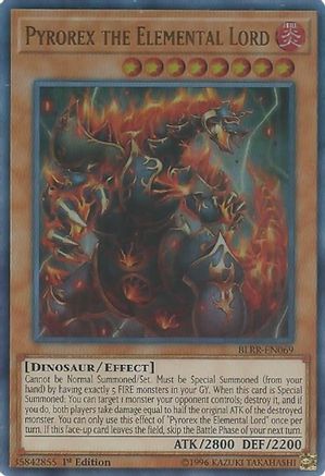 Pyrorex the Elemental Lord (BLRR-EN069) - Battles of Legend: Relentless Revenge 1st Edition Battles of Legend: Relentless Revenge Yugioh Single  Squirtle Squad Card Shop.