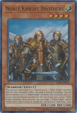 Noble Knight Brothers (BLRR-EN072) - Battles of Legend: Relentless Revenge 1st Edition Battles of Legend: Relentless Revenge Yugioh Single  Squirtle Squad Card Shop.
