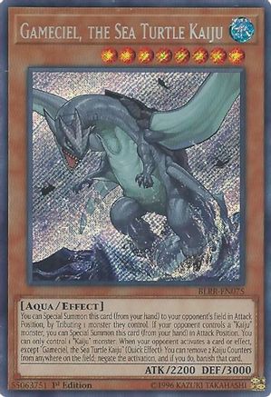 Gameciel, the Sea Turtle Kaiju (BLRR-EN075) - Battles of Legend: Relentless Revenge 1st Edition Battles of Legend: Relentless Revenge Yugioh Single  Squirtle Squad Card Shop.