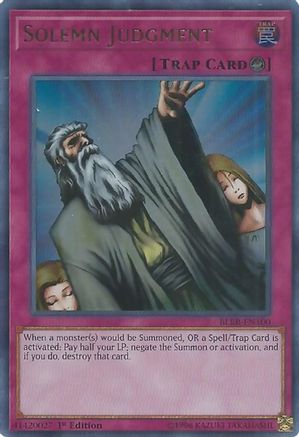 Solemn Judgment (BLRR-EN100) - Battles of Legend: Relentless Revenge 1st Edition Battles of Legend: Relentless Revenge Yugioh Single  Squirtle Squad Card Shop.