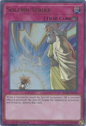 Solemn Strike (BLRR-EN102) - Battles of Legend: Relentless Revenge 1st Edition Battles of Legend: Relentless Revenge Yugioh Single  Squirtle Squad Card Shop.