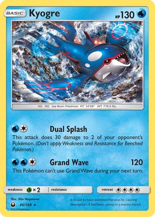 Kyogre 046  - Holofoil SM  Celestial Storm - Holo Rare SM - Celestial Storm Pokemon Single  Squirtle Squad Card Shop.