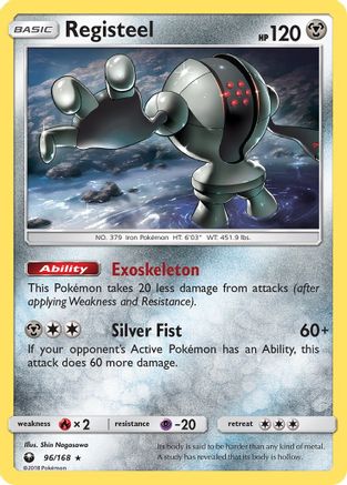 Registeel 096  SM  Celestial Storm - Rare SM - Celestial Storm Pokemon Single  Squirtle Squad Card Shop.