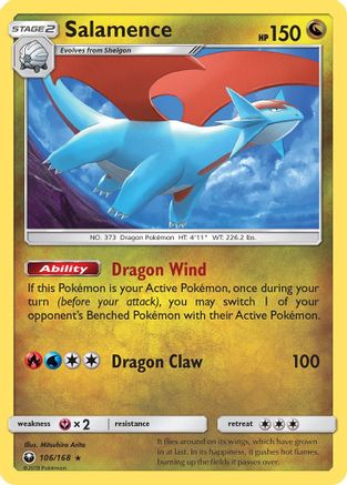 Salamence 106  - Holofoil SM  Celestial Storm - Holo Rare SM - Celestial Storm Pokemon Single  Squirtle Squad Card Shop.