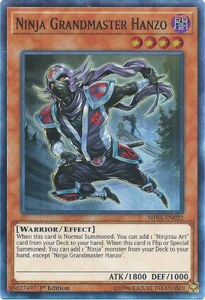 Ninja Grandmaster Hanzo (SHVA-EN022) - Shadows in Valhalla 1st Edition Shadows in Valhalla Yugioh Single  Squirtle Squad Card Shop.
