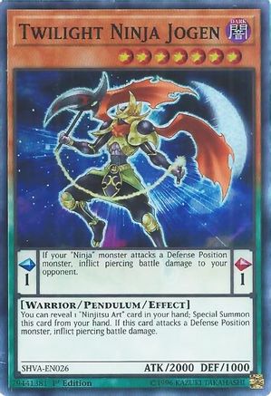 Twilight Ninja Jogen (SHVA-EN026) - Shadows in Valhalla 1st Edition Shadows in Valhalla Yugioh Single  Squirtle Squad Card Shop.