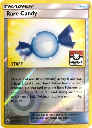 Rare Candy - 142/168 (League Cup) [Staff]/168  - Reverse Holofoil League & Championship Cards - Promo League & Championship Cards Pokemon Single  Squirtle Squad Card Shop.