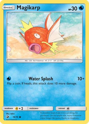 Magikarp 019  - Reverse Holofoil Dragon Majesty - Common Dragon Majesty Pokemon Single  Squirtle Squad Card Shop.