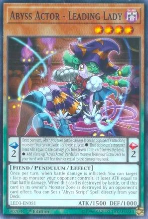 Abyss Actor - Leading Lady (LED3-EN051) - Legendary Duelists: White Dragon Abyss 1st Edition Legendary Duelists: White Dragon Abyss Yugioh Single  Squirtle Squad Card Shop.