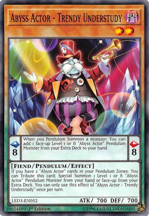 Abyss Actor - Trendy Understudy (LED3-EN052) - Legendary Duelists: White Dragon Abyss 1st Edition Legendary Duelists: White Dragon Abyss Yugioh Single  Squirtle Squad Card Shop.
