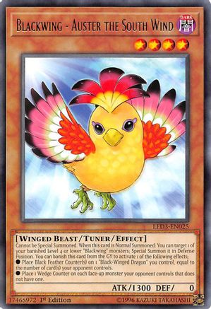 Blackwing - Auster the South Wind (LED3-EN025) - Legendary Duelists: White Dragon Abyss 1st Edition Legendary Duelists: White Dragon Abyss Yugioh Single  Squirtle Squad Card Shop.