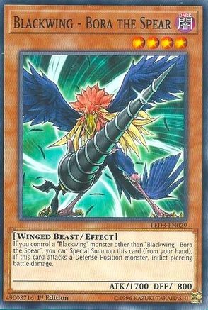 Blackwing - Bora the Spear (LED3-EN029) - Legendary Duelists: White Dragon Abyss 1st Edition Legendary Duelists: White Dragon Abyss Yugioh Single  Squirtle Squad Card Shop.